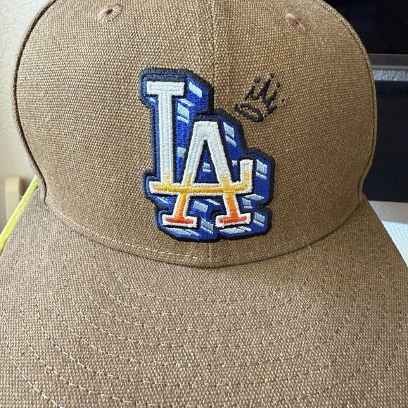 Los Angeles Dodgers Logo Scribble New Era Fitted Hat Cap Size 7 1/4 MLB Basebal - Picture 2 of 8